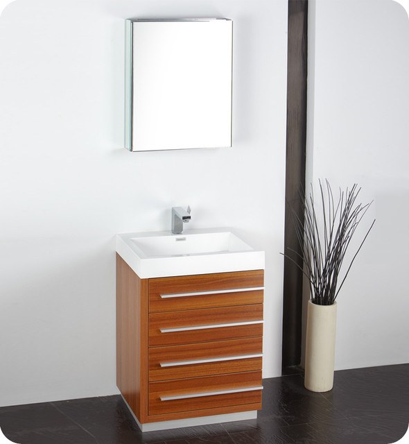 contemporary wooden bathroom vanity