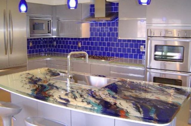 unique and colorful kitchen countertop