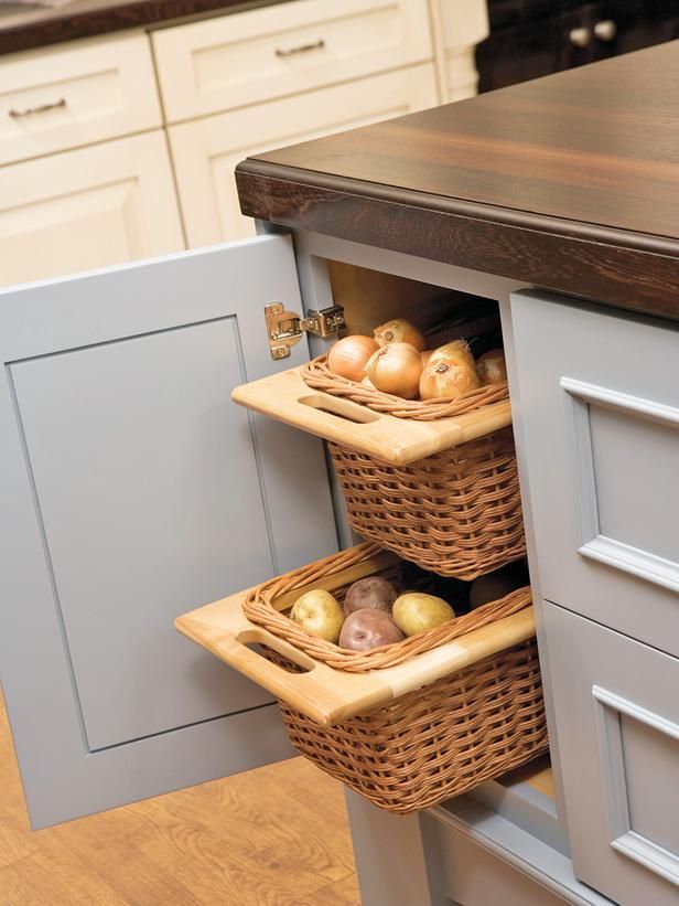 kitchen cabinet with built in drawers