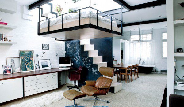 beautiful loft style studio apartment