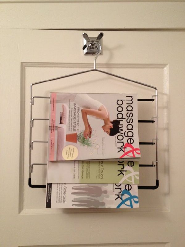 creative DIY magazine holder for door