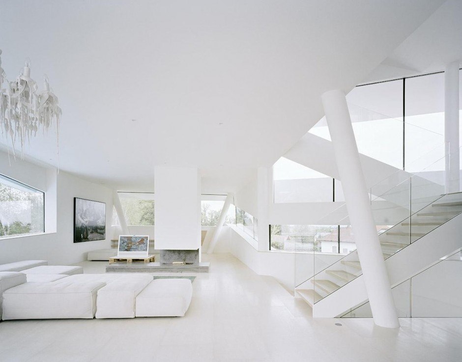 all white modern living room