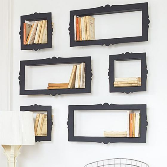 amazing picture frame style shelves