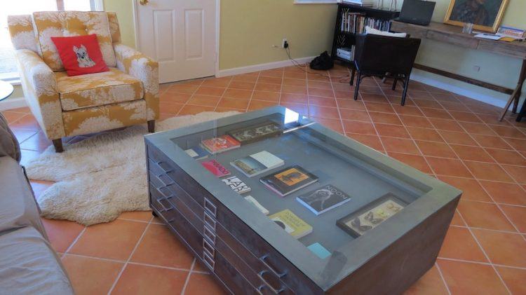 coffee table with glass top