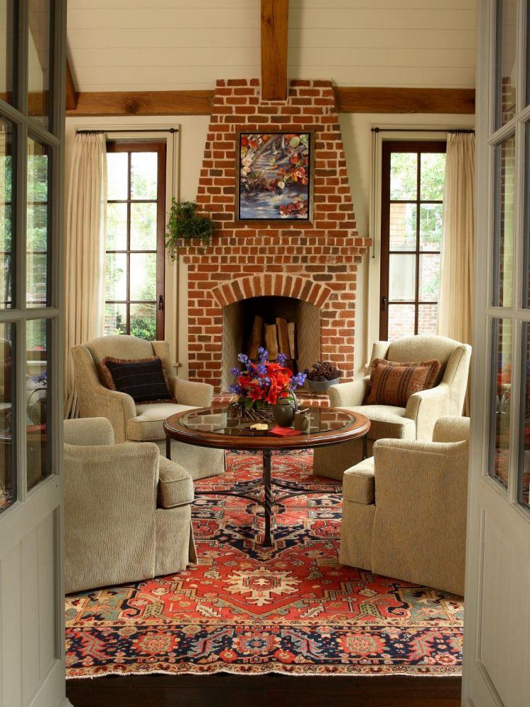 living-room-brick-fireplace