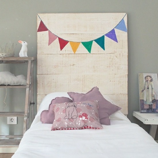 minimalist bedroom with headboard