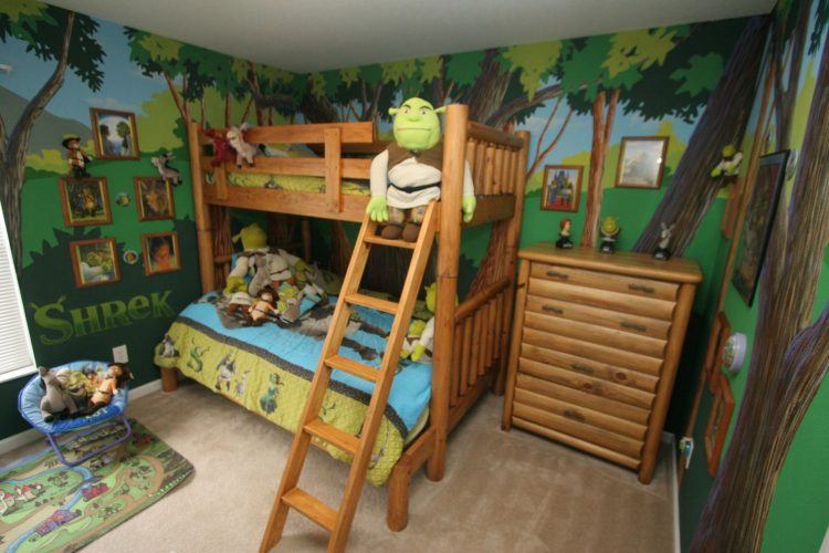 amazing shrek themed bedroom