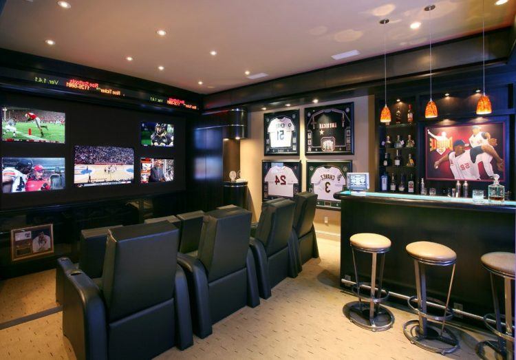 sports-bar-home-theater-contemporary-with-multiple-tvs-home-theater