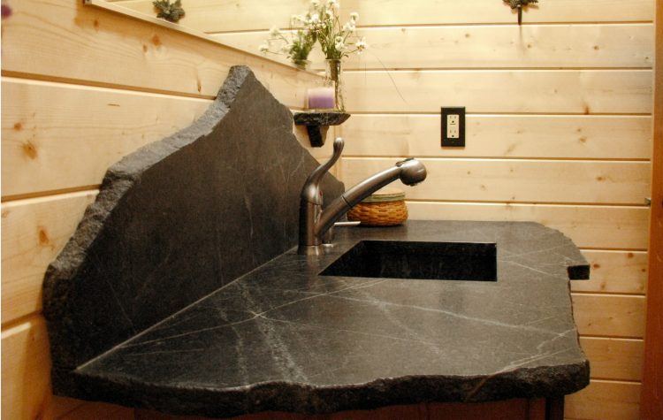 amazing soapstone counter for bathroom