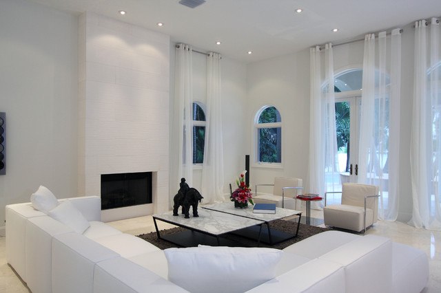 modern living room with coffee table