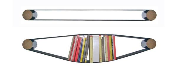 cool modern elastic book shelf