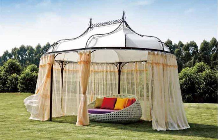 cool metal canopy with couch