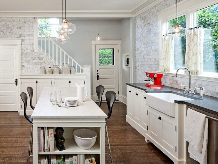 lovely kitchen with lighting