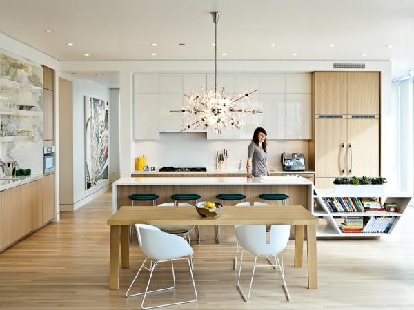 modern kitchen with wooden design