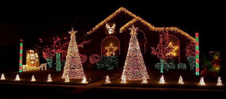 outdoor christmas themed yard design