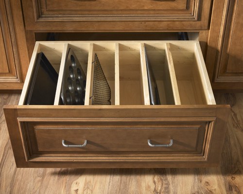 traditional kitchen with unique storage