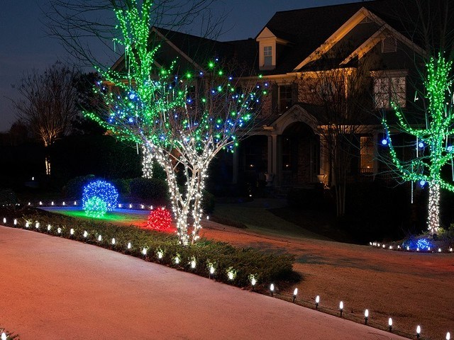 cool colorful christmas lights for tree