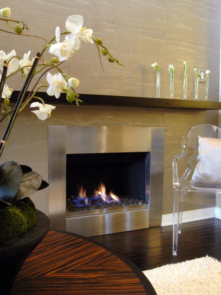 transitional-stainless-steel-fireplace