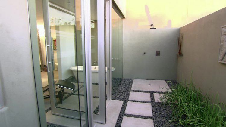 bathroom with outdoor shower