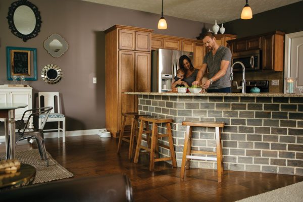 sleek kitchen design with hardwood