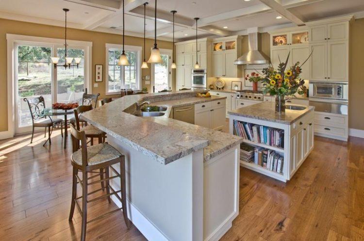 kitchen with built-in shelving