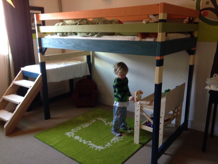 colorful loft bed for kids