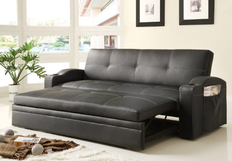 cool leather sofa bed design