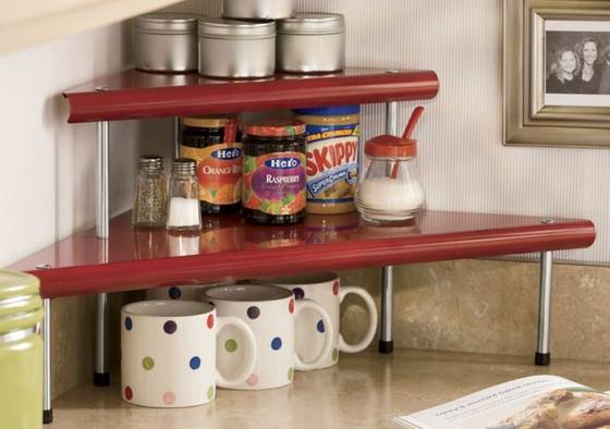 kitchen counter shelving