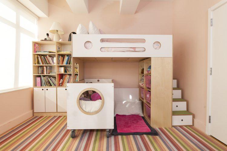 modern loft bed for teen girl