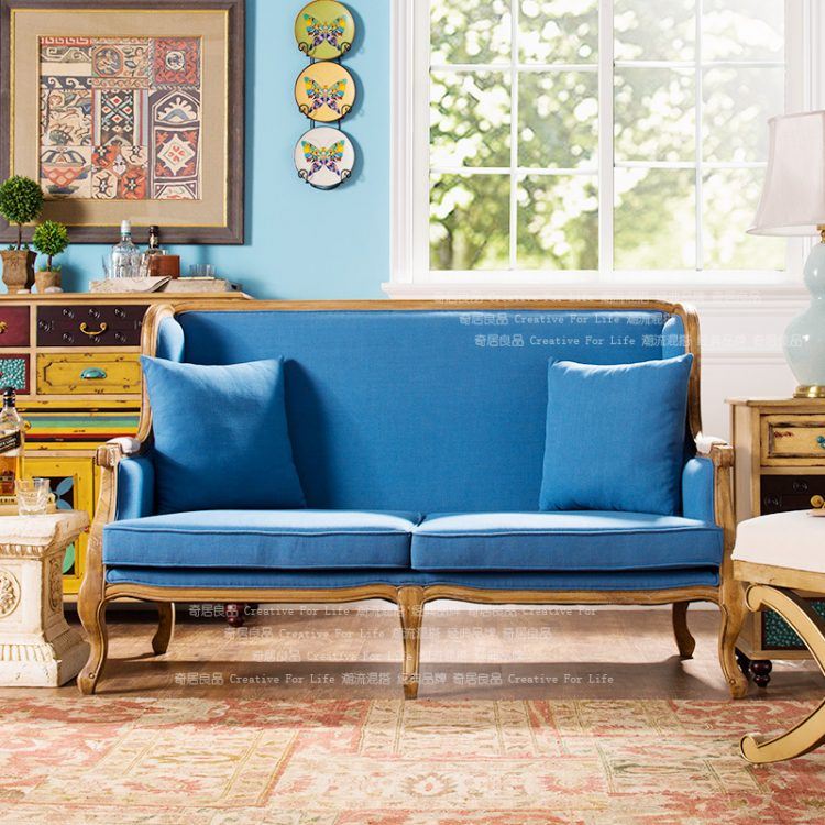 beautiful blue couch