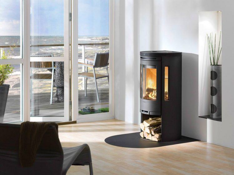 pellet stove fireplace design