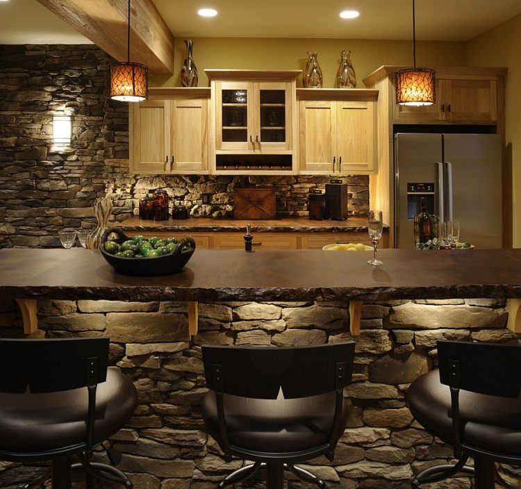 simply stunning stone island in kitchen