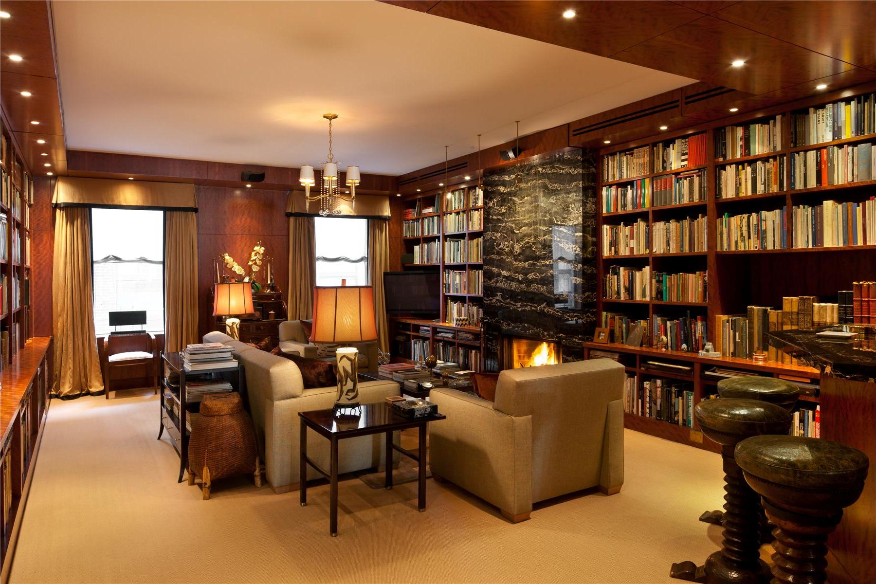 best living room library design ideas