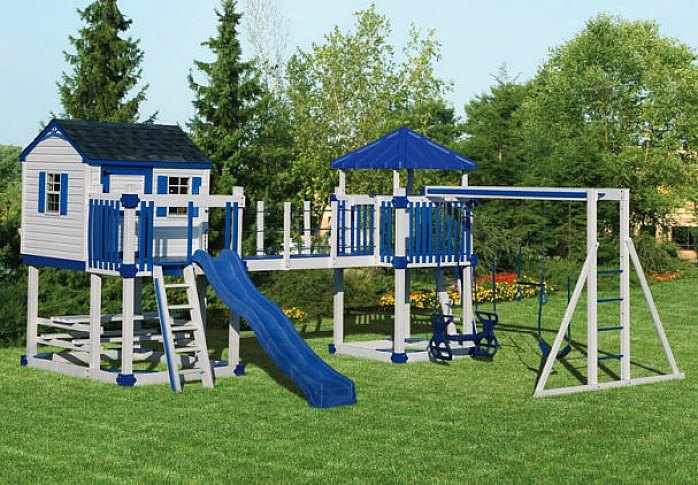 cool blue backyard playset