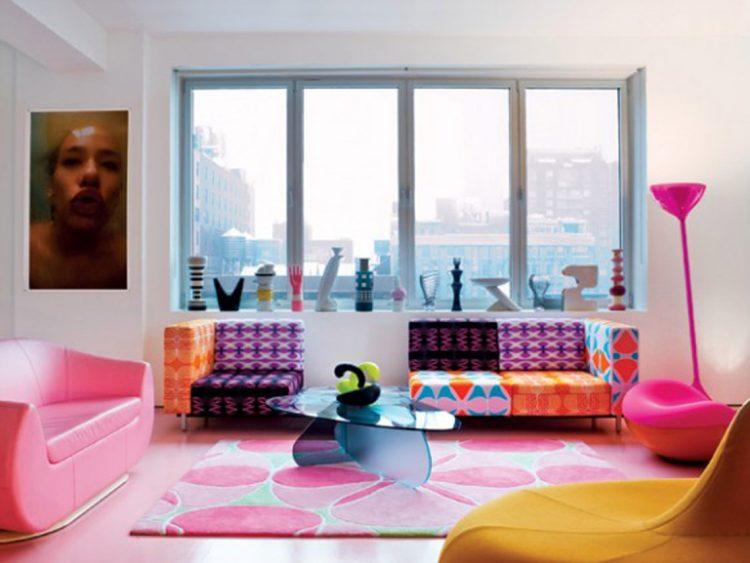 colorful apartment living room decor