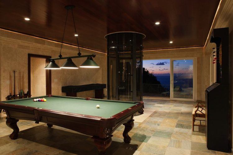 pool room with beautiful view 