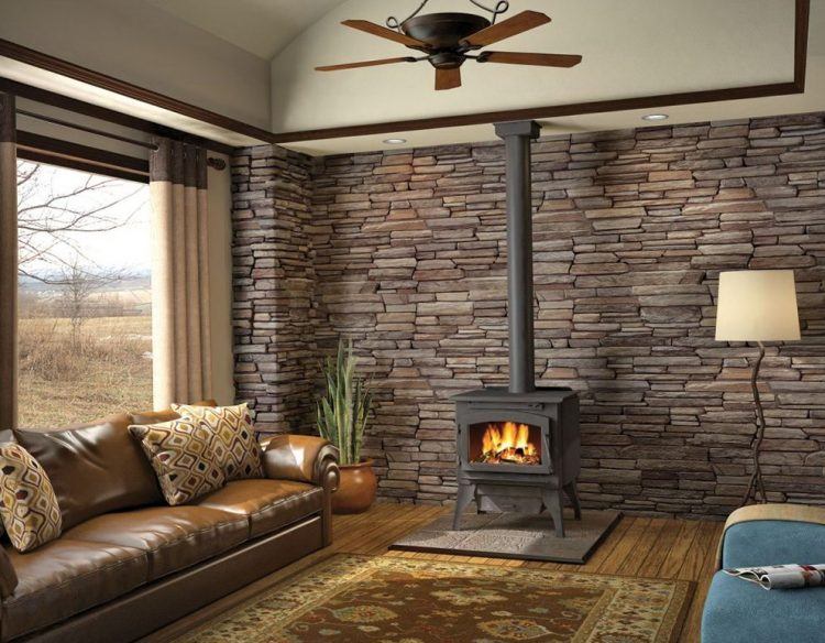 brick fireplace designs for wood burning stoves