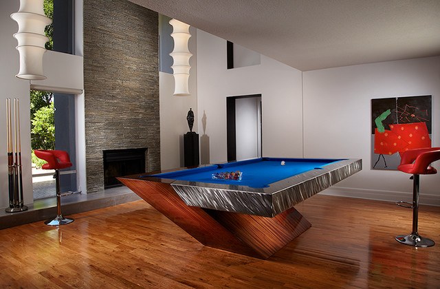 family room with catalina pool table