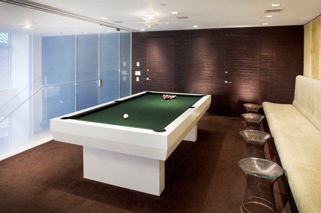 beautiful white pool table with green top