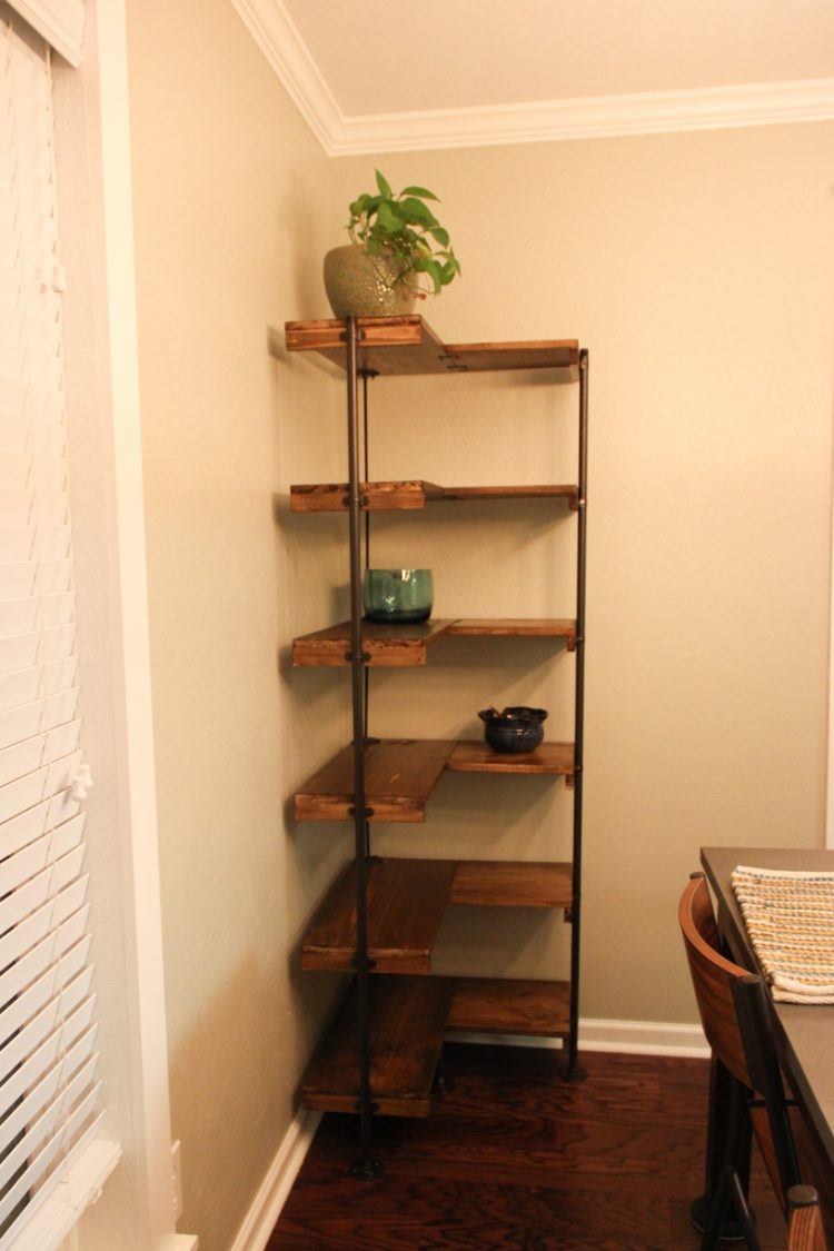 vertical shelves for corner