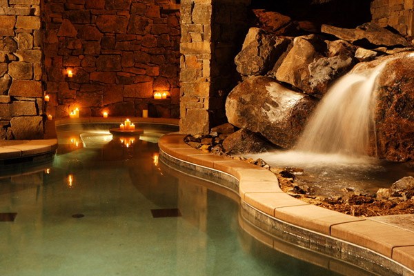 romantic waterfall inside