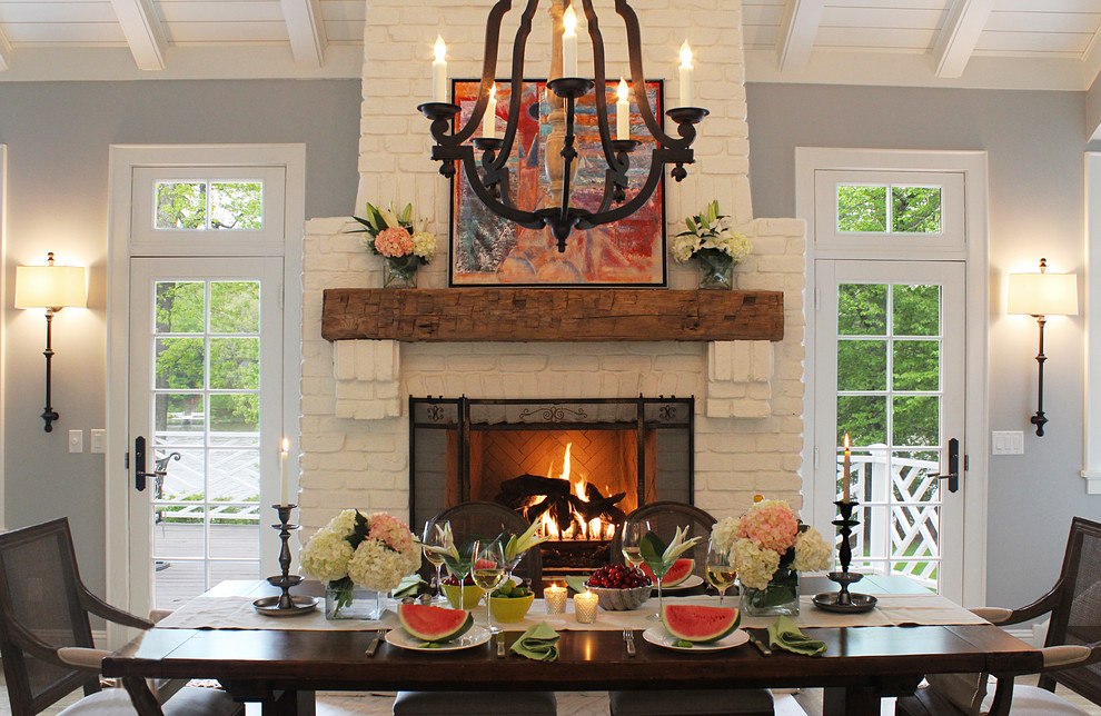 20 Beautiful Dining Room Ideas With Fireplaces