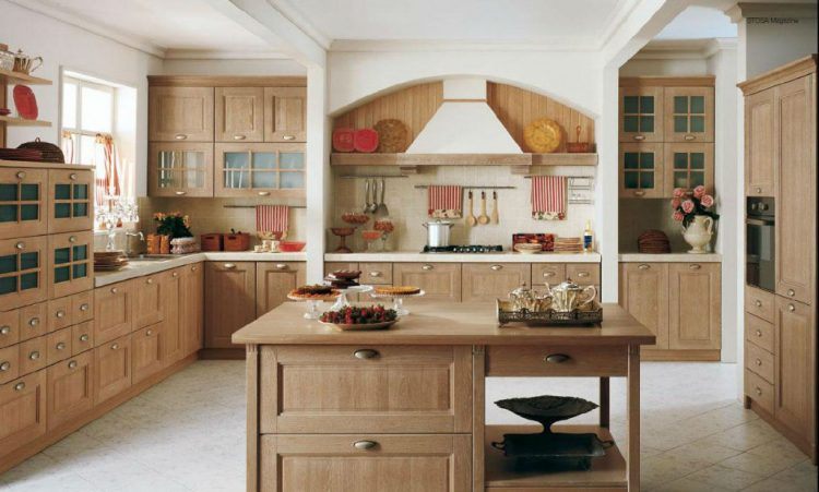 large country kitchen with french design