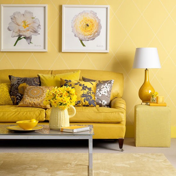 yellow living room scheme