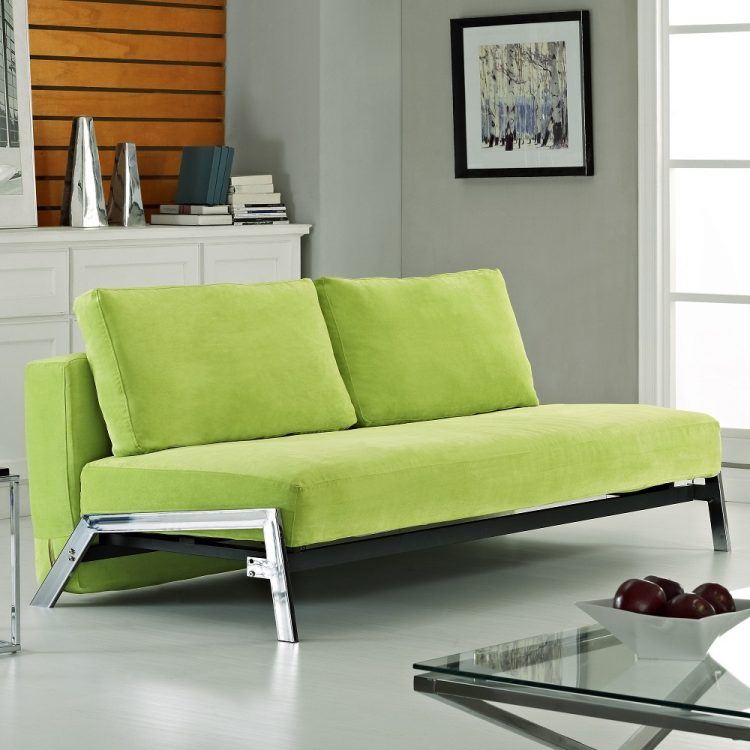 comfortable lime green sofa