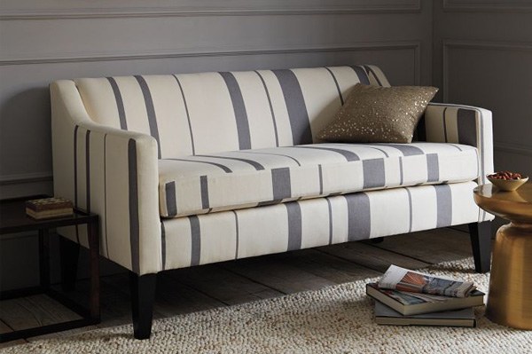 small striped sofa for living room