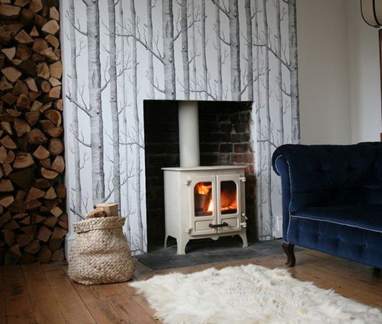 wood burning stove fireplace design ideas