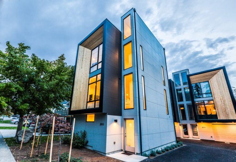 contemporary home with tall design