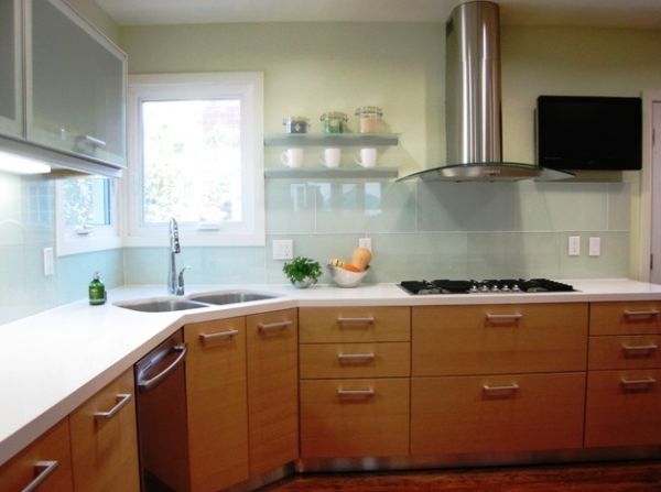 kitchen with wooden cabinets