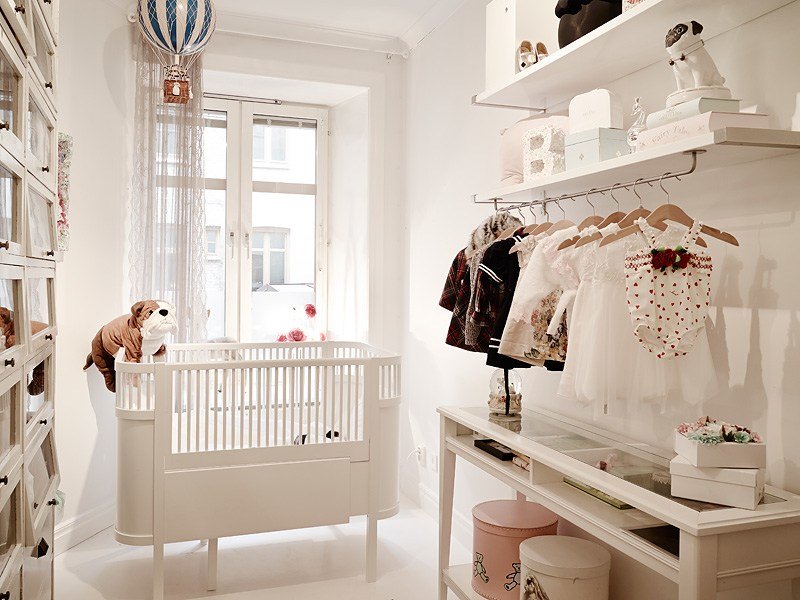 all white baby nursery